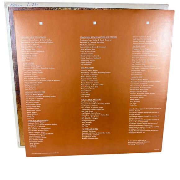 Vintage 1982 Kenny Rogers Love Will Turn You Around LP Vinyl Record - Picture 6 of 9